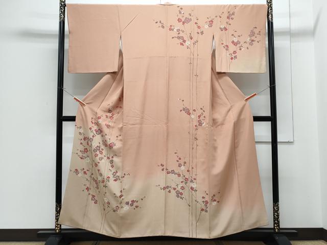平和屋着物●訪問着 枝花文 暈し染め 金彩 正絹 逸品 CABH3744th