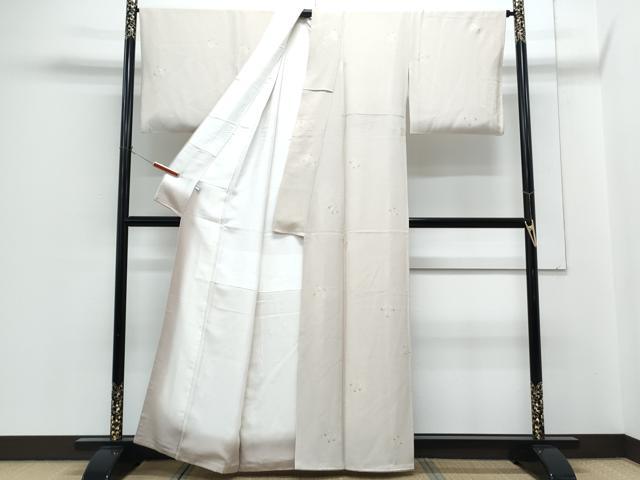 平和屋着物●上質な小紋 松葉文 金彩 正絹 逸品 CABH3747th