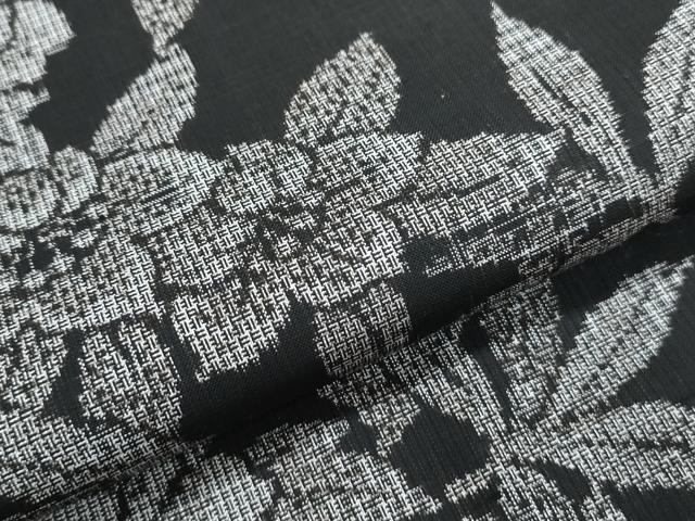平和屋着物●本場大島紬 割り込み絣 草花文 正絹 逸品 CABH3762th