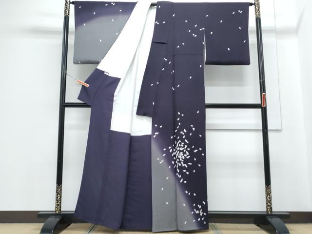 平和屋着物●訪問着 舞花びら 暈し染め 鬼しぼ縮緬 正絹 逸品 CABH3763th