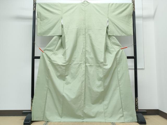 平和屋着物●本加賀友禅 岡本幸治監修 白山紬 色無地 夏虫色 正絹 逸品 CABH3764th