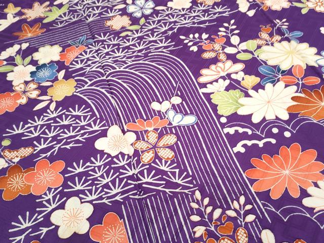 平和屋着物●豪華振袖 流水花文 正絹 逸品 CABH3779th