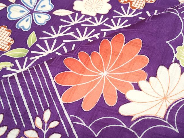 平和屋着物●豪華振袖 流水花文 正絹 逸品 CABH3779th