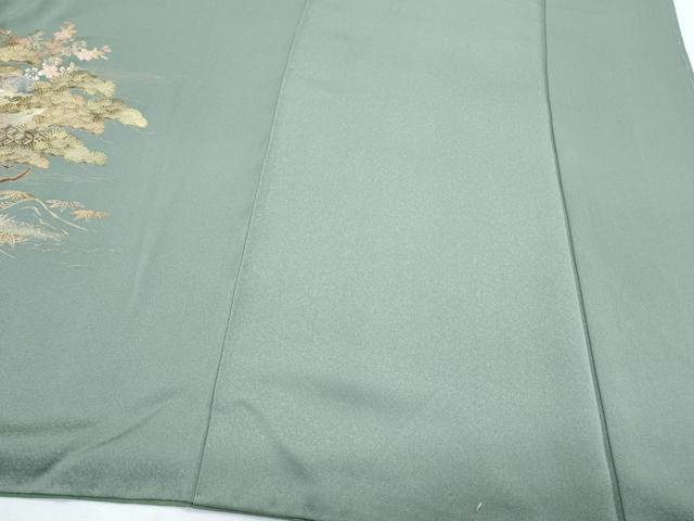 平和屋着物●訪問着 扇面花文 暈し染め 金彩 正絹 逸品 CABH3785th