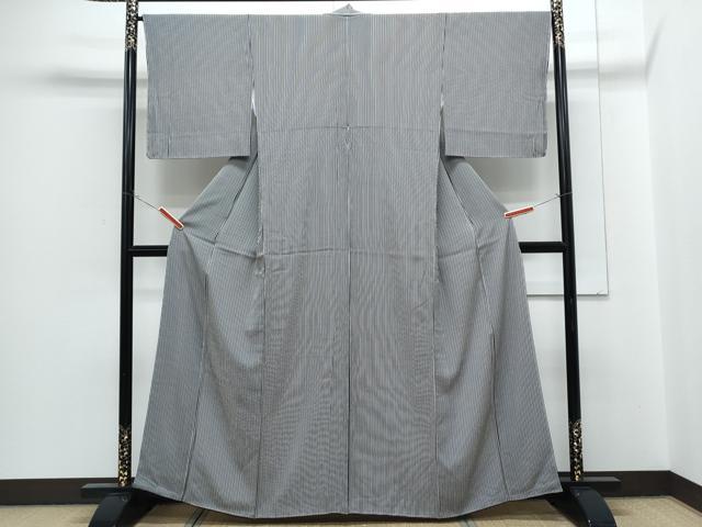 平和屋着物●上質な小紋 縞 正絹 逸品 未使用 CABH3787th