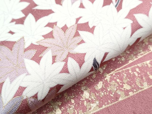 平和屋着物●訪問着 駒刺繍 草花文 暈し染め 金彩 正絹 逸品 CABH3789th
