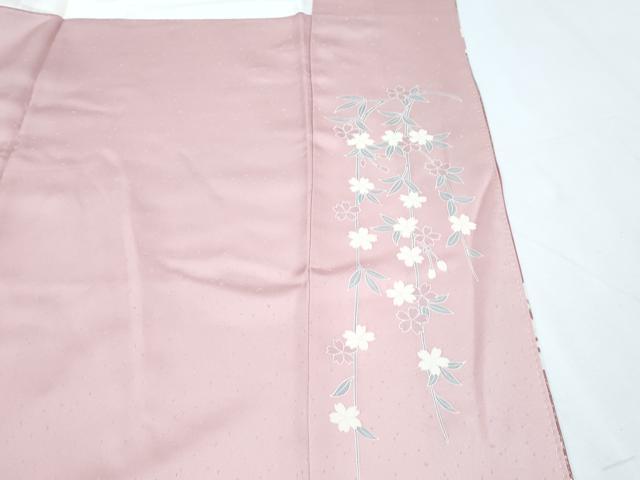 平和屋着物●訪問着 駒刺繍 草花文 暈し染め 金彩 正絹 逸品 CABH3789th