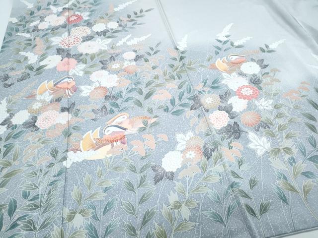 平和屋着物●訪問着 友禅 鴛鴦花文 暈し染め 正絹 逸品 CABH3808th