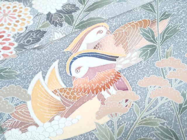 平和屋着物●訪問着 友禅 鴛鴦花文 暈し染め 正絹 逸品 CABH3808th