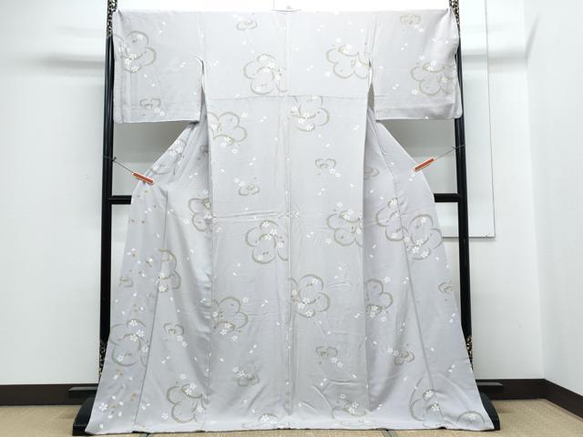 平和屋着物●上質な小紋 舞花文 金彩 ロング丈 正絹 逸品 CABH3811th