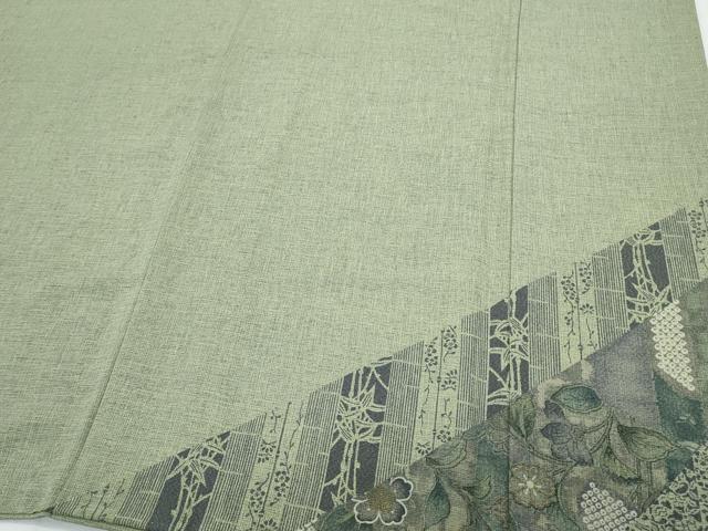 平和屋着物●訪問着 吉祥草花文 正絹 逸品 CABH3822th