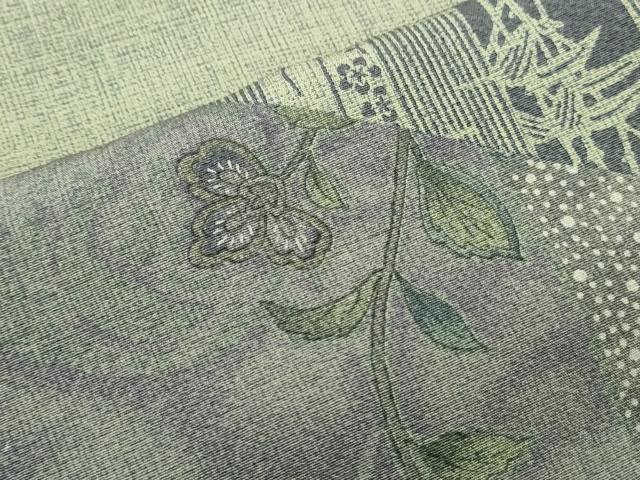 平和屋着物●訪問着 吉祥草花文 正絹 逸品 CABH3822th