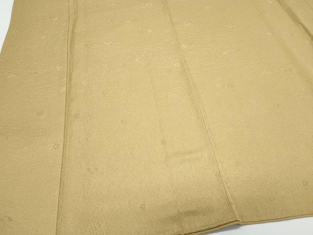 平和屋着物●上質な色無地 草花地紋 朽葉色 正絹 逸品 CABH3825th