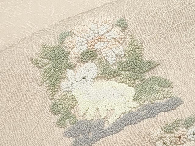 平和屋着物●山口美術織物 皇室 伊勢神宮御用 西陣織 中国三大刺繍 相良刺繍 総刺繍 訪問着 動物花文 金糸 正絹 逸品 CABH3829th