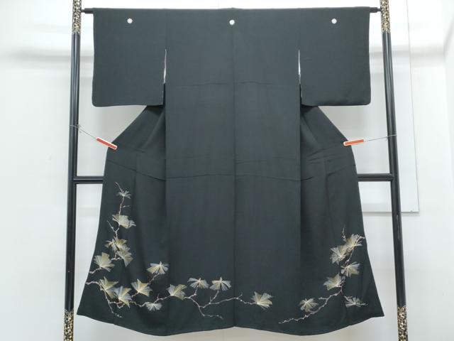 平和屋着物■豪華黒留袖 手描き 枝松文 金彩 正絹 逸品 CABH3832th