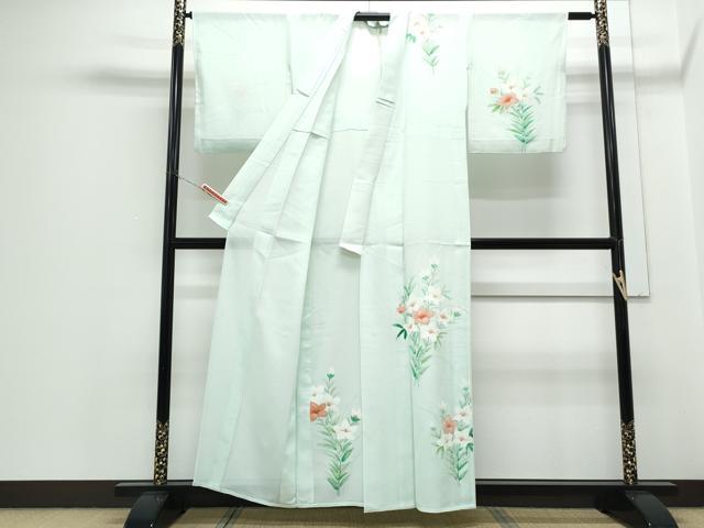 平和屋着物*夏物 訪問着 絽 草花文 正絹 逸品 CABH3839th