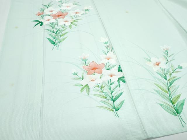 平和屋着物*夏物 訪問着 絽 草花文 正絹 逸品 CABH3839th