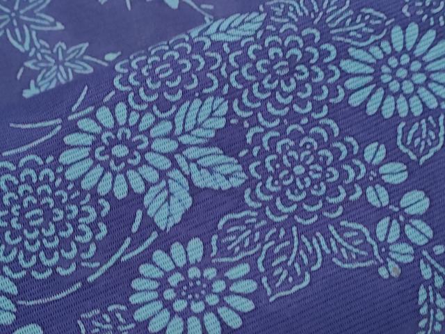 平和屋着物*夏物 小紋 絽 型染め 流水花文 正絹 逸品 CABH3841th