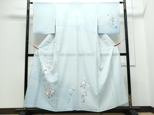 平和屋着物*夏物 訪問着 絽 友禅 芝草花文 正絹 逸品 CABH3842th