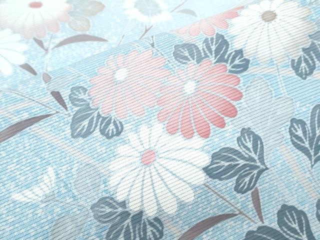 平和屋着物*夏物 訪問着 絽 友禅 芝草花文 正絹 逸品 CABH3842th