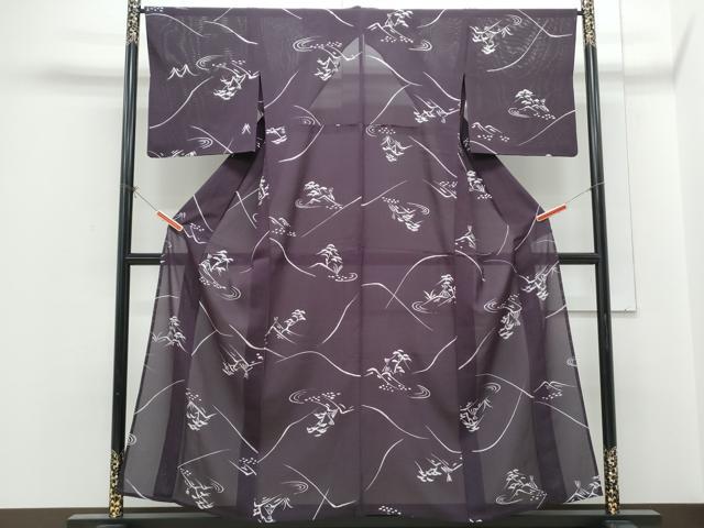 平和屋着物*夏物 小紋 絽 風景文 正絹 逸品 CABH3844th