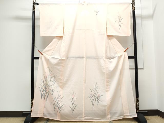 平和屋着物*夏物 訪問着 絽 友禅 草花文 正絹 逸品 CABH3846th
