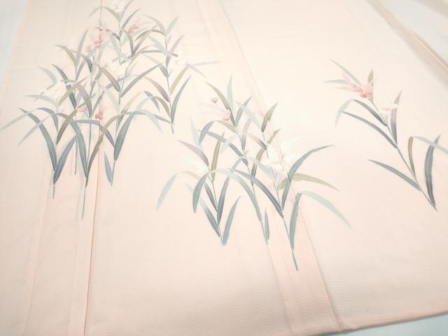 平和屋着物*夏物 訪問着 絽 友禅 草花文 正絹 逸品 CABH3846th