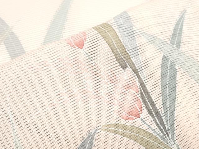 平和屋着物*夏物 訪問着 絽 友禅 草花文 正絹 逸品 CABH3846th