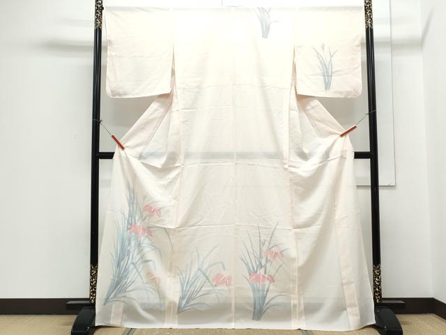 平和屋着物*夏物 訪問着 絽 友禅 草花文 正絹 逸品 CABH3849th
