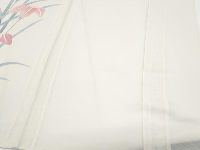 平和屋着物*夏物 訪問着 絽 友禅 草花文 正絹 逸品 CABH3849th