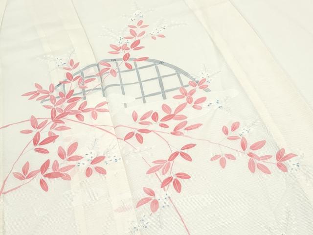 平和屋着物*夏物 訪問着 絽 籬草花文 正絹 逸品 CABH3853th