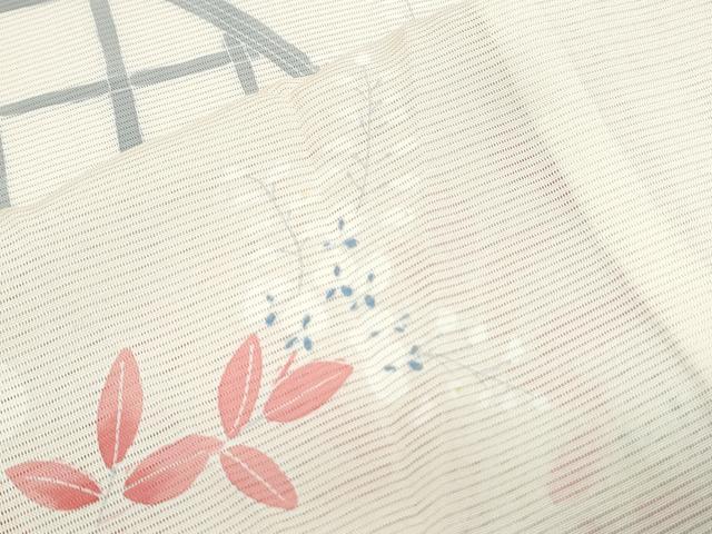 平和屋着物*夏物 訪問着 絽 籬草花文 正絹 逸品 CABH3853th