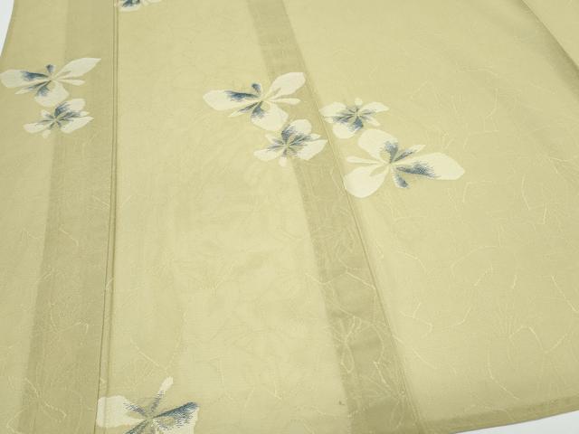 平和屋着物*夏物 小紋 紗 藍 舞花文 正絹 逸品 CABH3860th