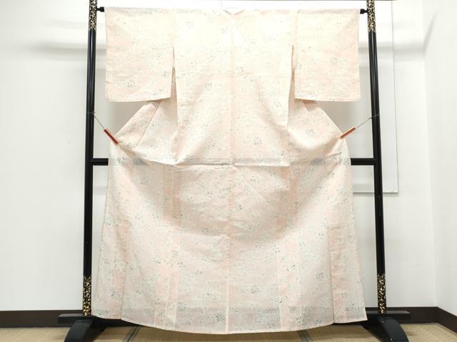 平和屋着物*夏物 紗紬 更紗花文 正絹 逸品 CABH3863th
