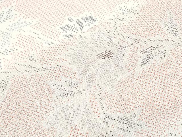 平和屋着物*夏物 紗紬 更紗花文 正絹 逸品 CABH3863th