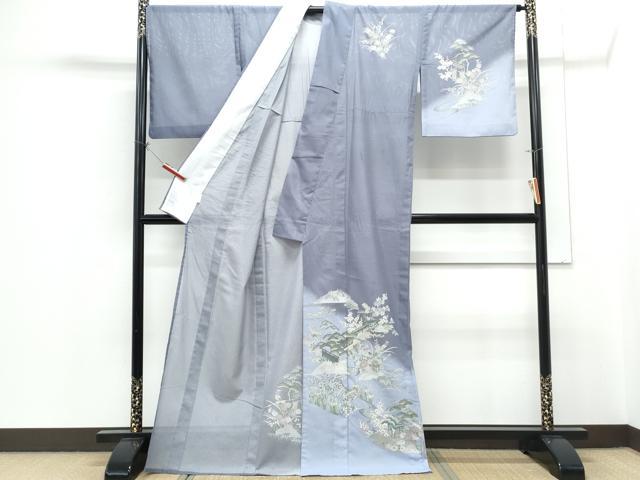平和屋着物*夏物 訪問着 絽 風景文 金彩 洗える着物 CABH3882th