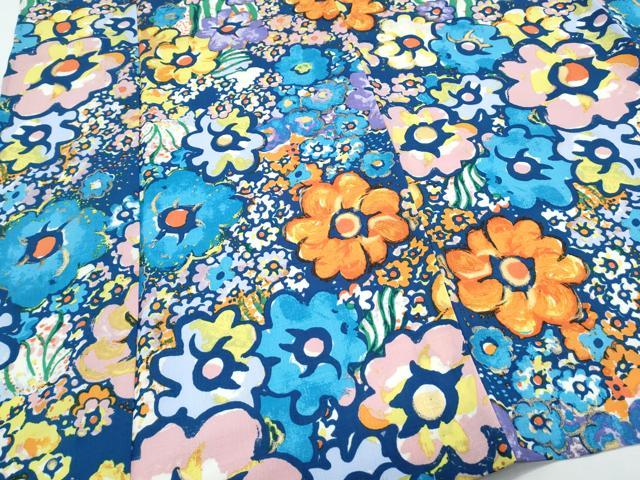 平和屋着物*夏物 セオアルファ 小紋・浴衣兼用 tsumori chisato 花尽し 金彩 洗える着物 未使用 CABH3884th