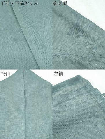 平和屋着物*夏物 訪問着 紗袷 紗×絽 花蝶文 正絹 逸品 CABH3889th