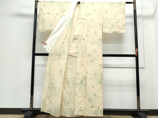 平和屋着物*夏物 小紋 絽 舞葉紋 正絹 逸品 CABH3890th