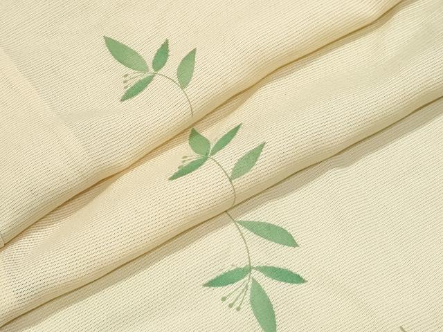 平和屋着物*夏物 小紋 絽 舞葉紋 正絹 逸品 CABH3890th
