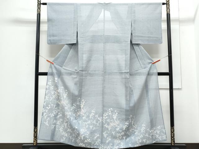 平和屋着物*夏物 色留訪問着 紗紬 草花文 正絹 逸品 CABH3904th
