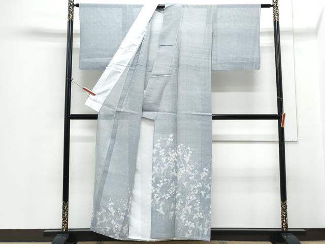 平和屋着物*夏物 色留訪問着 紗紬 草花文 正絹 逸品 CABH3904th