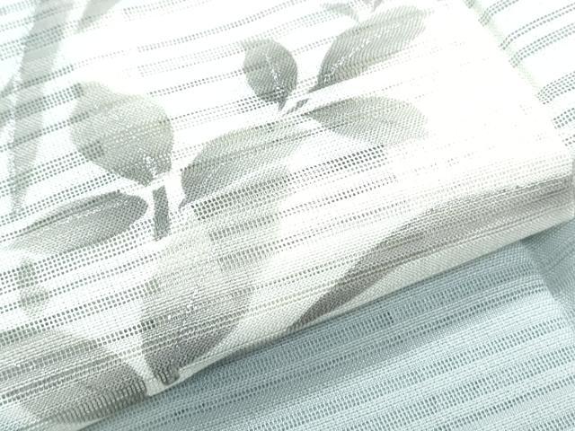 平和屋着物*夏物 訪問着 変わり絽 色紙重ね草葉文 銀彩 正絹 逸品 CABH3906th