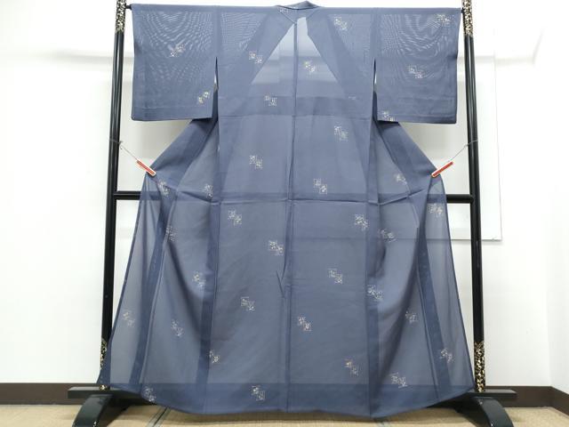 平和屋着物*夏物 小紋 絽 色紙重ね花紋 正絹 逸品 CABH3909th