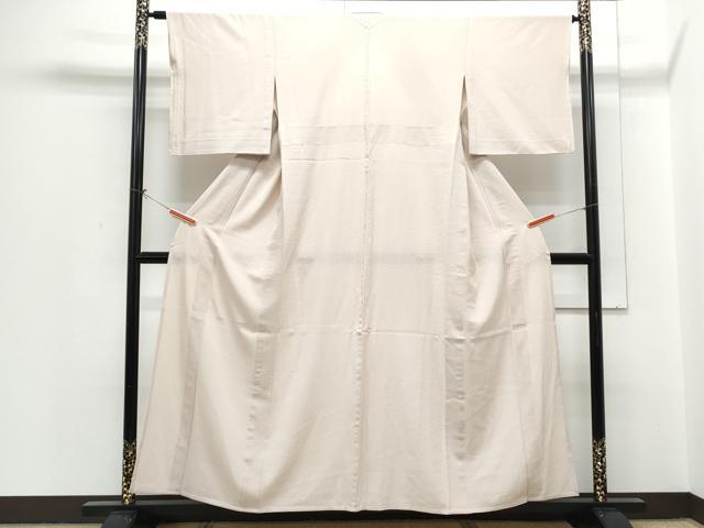 平和屋着物*夏物 色無地 絽縮緬 灰桜色 正絹 逸品 CABH3917th