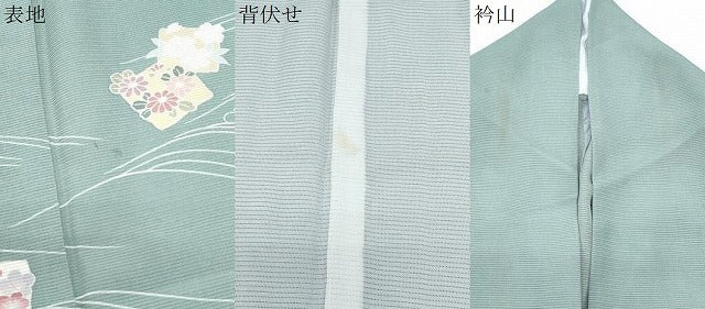 平和屋着物*夏物 訪問着 絽 色紙重ね流水花文 正絹 逸品 CABH3921th