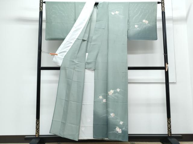 平和屋着物*夏物 訪問着 絽 色紙重ね流水花文 正絹 逸品 CABH3921th