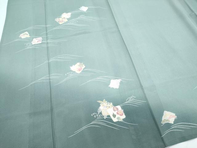平和屋着物*夏物 訪問着 絽 色紙重ね流水花文 正絹 逸品 CABH3921th