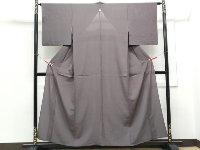 平和屋着物*夏物 色無地 絽 葡萄鼠色 正絹 逸品 CABH3925th