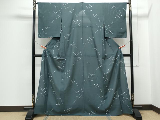 平和屋着物*夏物 小紋 絽 抽象紋様 正絹 逸品 未使用 CABH3926th